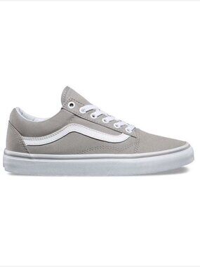 Vans Old Skool Drizzle Gray & White Skate Shoes Unisex Women 7.5 / Men 6